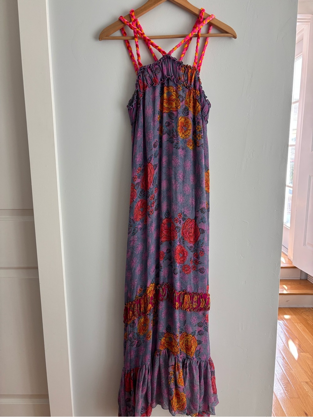 Anupamaa Silk Strappy Maxi Dress XS